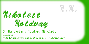 nikolett moldvay business card